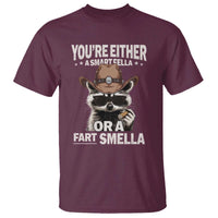 Funny You're Either A Smart Fella Or A Fart Smella T Shirt Cowboy Racoon