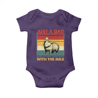 Funny Just A Dad Who Always Came Back With The Milk Baby Onesie Capybara Father's Day