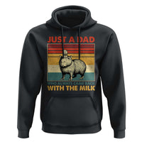 Funny Just A Dad Who Always Came Back With The Milk Hoodie Capybara Father's Day