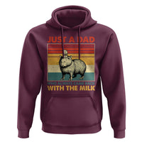 Funny Just A Dad Who Always Came Back With The Milk Hoodie Capybara Father's Day