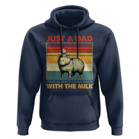 Funny Just A Dad Who Always Came Back With The Milk Hoodie Capybara Father's Day