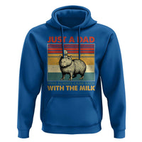 Funny Just A Dad Who Always Came Back With The Milk Hoodie Capybara Father's Day
