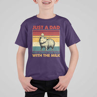 Funny Just A Dad Who Always Came Back With The Milk T Shirt For Kid Capybara Father's Day
