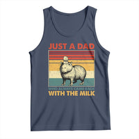 Funny Just A Dad Who Always Came Back With The Milk Tank Top Capybara Father's Day