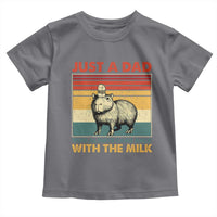 Funny Just A Dad Who Always Came Back With The Milk Toddler T Shirt Capybara Father's Day
