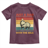 Funny Just A Dad Who Always Came Back With The Milk Toddler T Shirt Capybara Father's Day