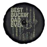 Funny Best Buckin Dad Ever Spare Tire Cover Deer Hunting Camo American Flag
