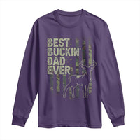 Funny Best Buckin Dad Ever Long Sleeve Shirt Deer Hunting Camo American Flag
