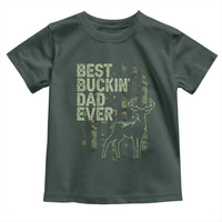 Funny Best Buckin Dad Ever Toddler T Shirt Deer Hunting Camo American Flag