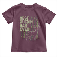 Funny Best Buckin Dad Ever Toddler T Shirt Deer Hunting Camo American Flag