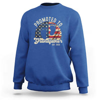 Funny Promoted To Grandfather 2025 Sweatshirt Newborn Vintage American Flag