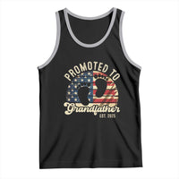 Funny Promoted To Grandfather 2025 Tank Top Newborn Vintage American Flag