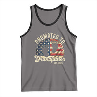 Funny Promoted To Grandfather 2025 Tank Top Newborn Vintage American Flag
