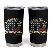 Funny Promoted To Grandfather 2025 Tumbler Cup Newborn Vintage American Flag