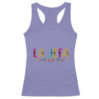 Funny Mexican Spanish La Jefa Boss Racerback Tank Top Mexican Flowers