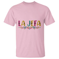 Funny Mexican Spanish La Jefa Boss T Shirt Mexican Flowers