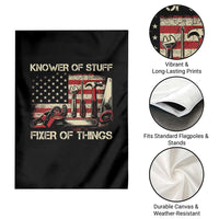 Knower Of Stuff Fixer Of Things Garden Flag Funny Handyman Fathers Day American Flag
