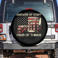 Knower Of Stuff Fixer Of Things Spare Tire Cover Funny Handyman Fathers Day American Flag