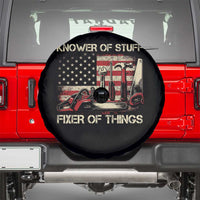 Knower Of Stuff Fixer Of Things Spare Tire Cover Funny Handyman Fathers Day American Flag