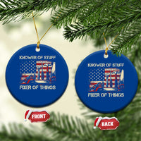 Knower Of Stuff Fixer Of Things Ceramic Ornament Funny Handyman Fathers Day American Flag