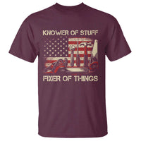 Knower Of Stuff Fixer Of Things T Shirt Funny Handyman Fathers Day American Flag