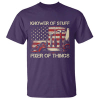 Knower Of Stuff Fixer Of Things T Shirt Funny Handyman Fathers Day American Flag