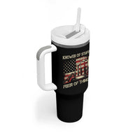 Knower Of Stuff Fixer Of Things Tumbler With Handle Funny Handyman Fathers Day American Flag
