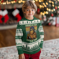 Knower Of Stuff Fixer Of Things Ugly Christmas Sweater Mechanic Bigfoot Dad