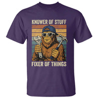 Knower Of Stuff Fixer Of Things T Shirt Mechanic Bigfoot Dad