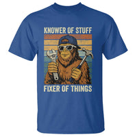 Knower Of Stuff Fixer Of Things T Shirt Mechanic Bigfoot Dad