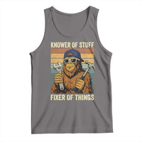 Knower Of Stuff Fixer Of Things Tank Top Mechanic Bigfoot Dad