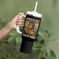 Knower Of Stuff Fixer Of Things Tumbler With Handle Mechanic Bigfoot Dad