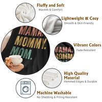 Mama Mommy Mom 67 Throw Blanket Funny Six Seven Mother's Day