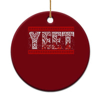 Yeet Funny Wrestling Slang Quote Tribal Art Blood Splatter Ceramic Ornament