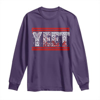 Yeet Funny Wrestling Slang Quote Tribal Art Blood Splatter Long Sleeve Shirt