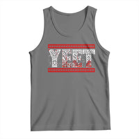 Yeet Funny Wrestling Slang Quote Tribal Art Blood Splatter Tank Top