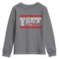 Yeet Funny Wrestling Slang Quote Tribal Art Blood Splatter Youth Sweatshirt