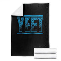 Yeet Funny Wrestling Slang Quote Tribal Art Throw Blanket