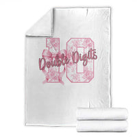 10th Birthday Throw Blanket Double Digits Pink Coquette Bow 10 Year Old Aesthetic