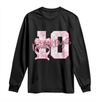 10th Birthday Long Sleeve Shirt Double Digits Pink Coquette Bow 10 Year Old Aesthetic