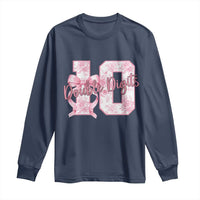 10th Birthday Long Sleeve Shirt Double Digits Pink Coquette Bow 10 Year Old Aesthetic