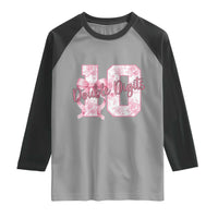 10th Birthday Raglan Shirt Double Digits Pink Coquette Bow 10 Year Old Aesthetic