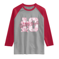 10th Birthday Raglan Shirt Double Digits Pink Coquette Bow 10 Year Old Aesthetic