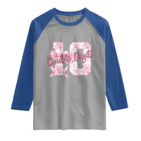 10th Birthday Raglan Shirt Double Digits Pink Coquette Bow 10 Year Old Aesthetic