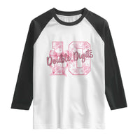 10th Birthday Raglan Shirt Double Digits Pink Coquette Bow 10 Year Old Aesthetic