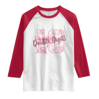 10th Birthday Raglan Shirt Double Digits Pink Coquette Bow 10 Year Old Aesthetic
