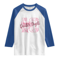 10th Birthday Raglan Shirt Double Digits Pink Coquette Bow 10 Year Old Aesthetic