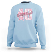 10th Birthday Sweatshirt Double Digits Pink Coquette Bow 10 Year Old Aesthetic