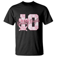 10th Birthday T Shirt Double Digits Pink Coquette Bow 10 Year Old Aesthetic