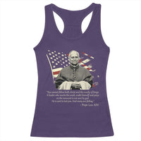 Pope Leo XIV Racerback Tank Top You Cannot Follow Both Christ And The Cruelty Of Kings